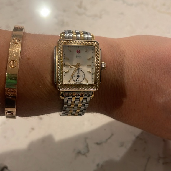 MICHELE Deco Day Two-tone Chronograph Diamond Watch